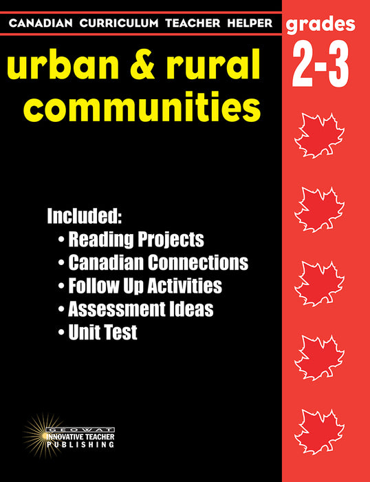 Canadian Curriculum Teacher Helper Urban and Rural Communities Grades 2-3