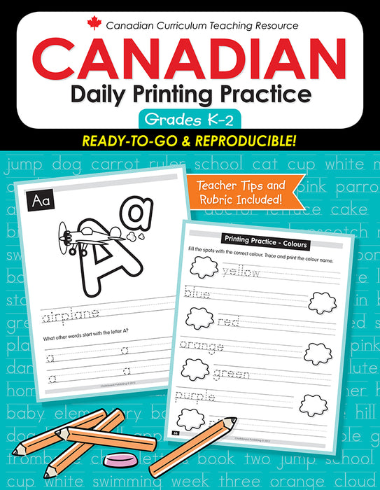 Canadian Daily Printing Practice K-2
