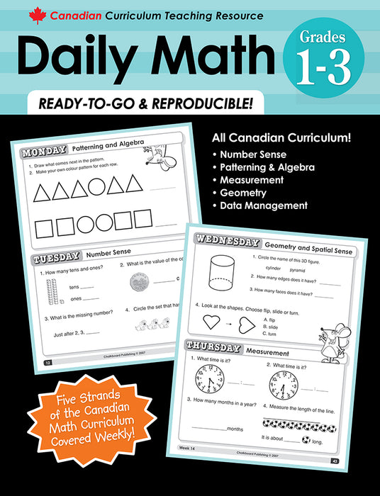 Canadian Curriculum Teaching Resource - Daily Math Grades 1-3 — Volumes ...