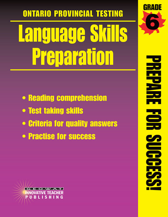 Ontario Provincial Testing Language Skills Preparation - Grade 6