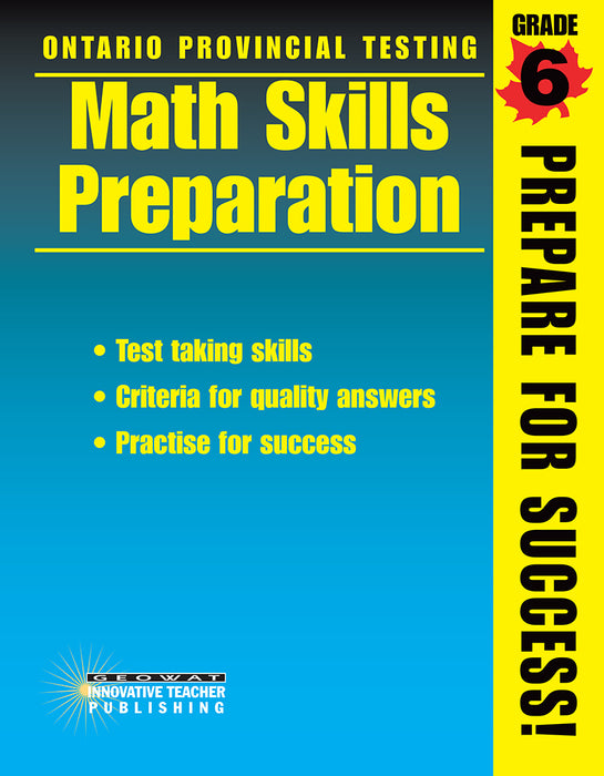 Ontario Provincial Testing Math Skills Preparation - Grade 6